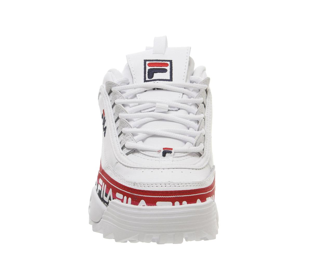 fila disruptor ii trainers white tape