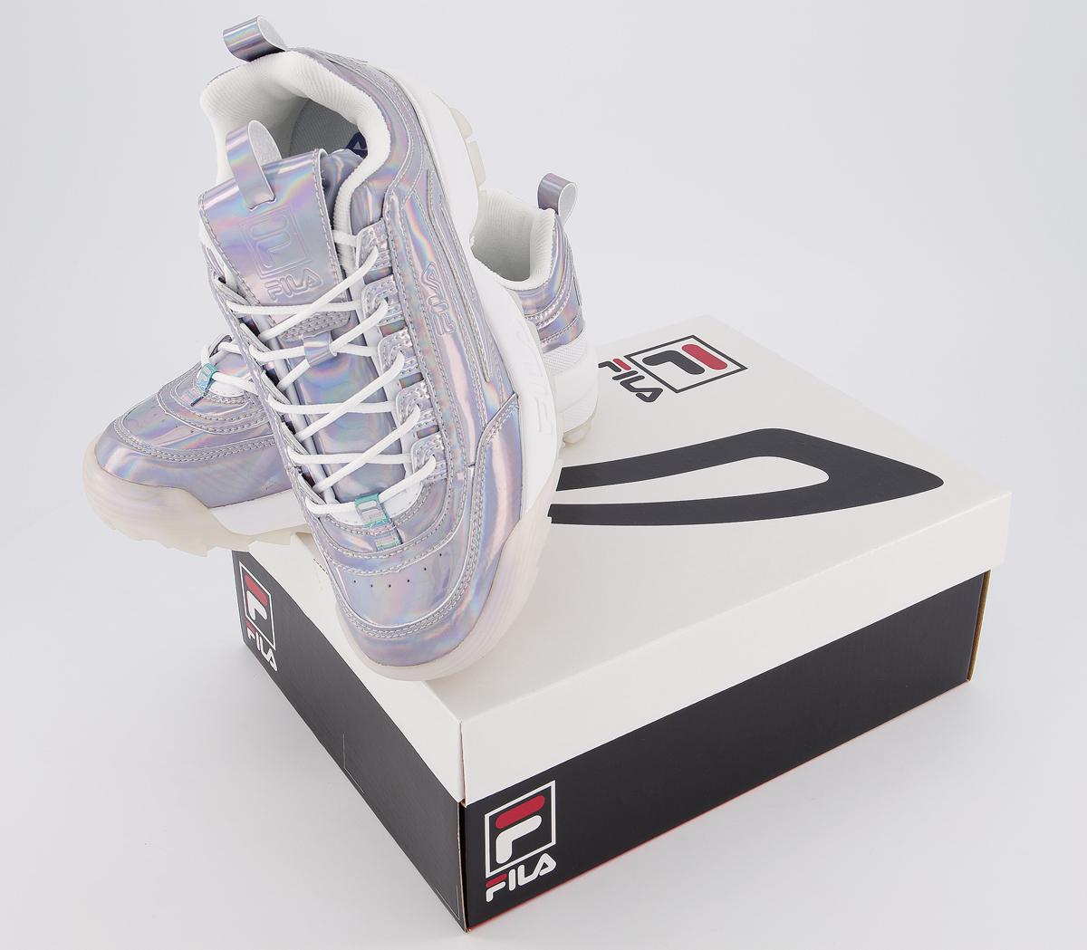 fila disruptor ii trainers white heart exclusive