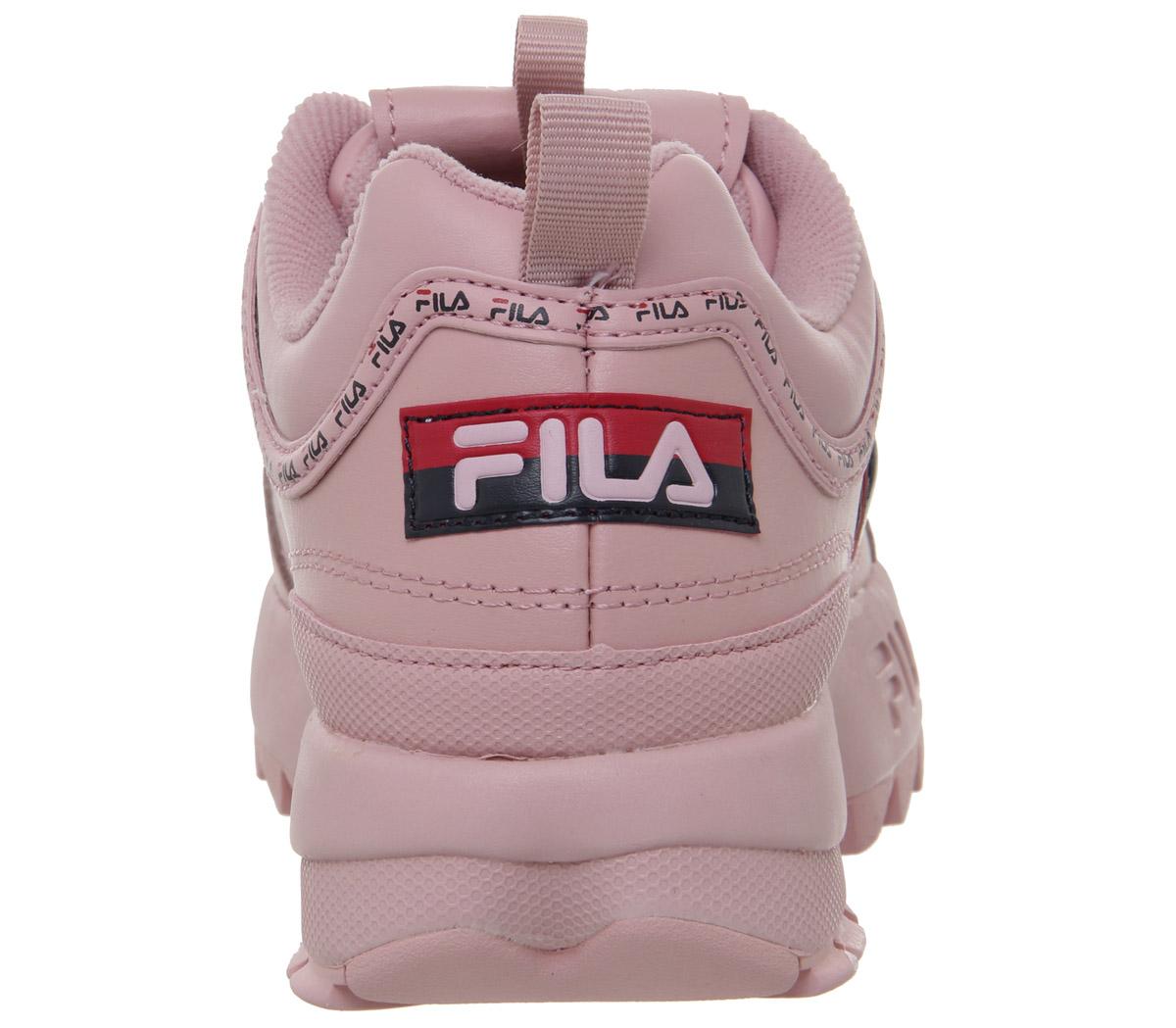 fila disruptor ii trainers pink shadow fila navy red