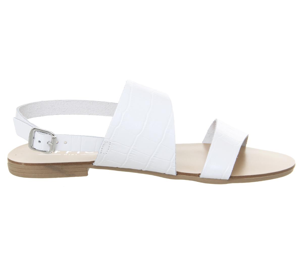 Office San Antonio Sandals  White Croc Sandals 