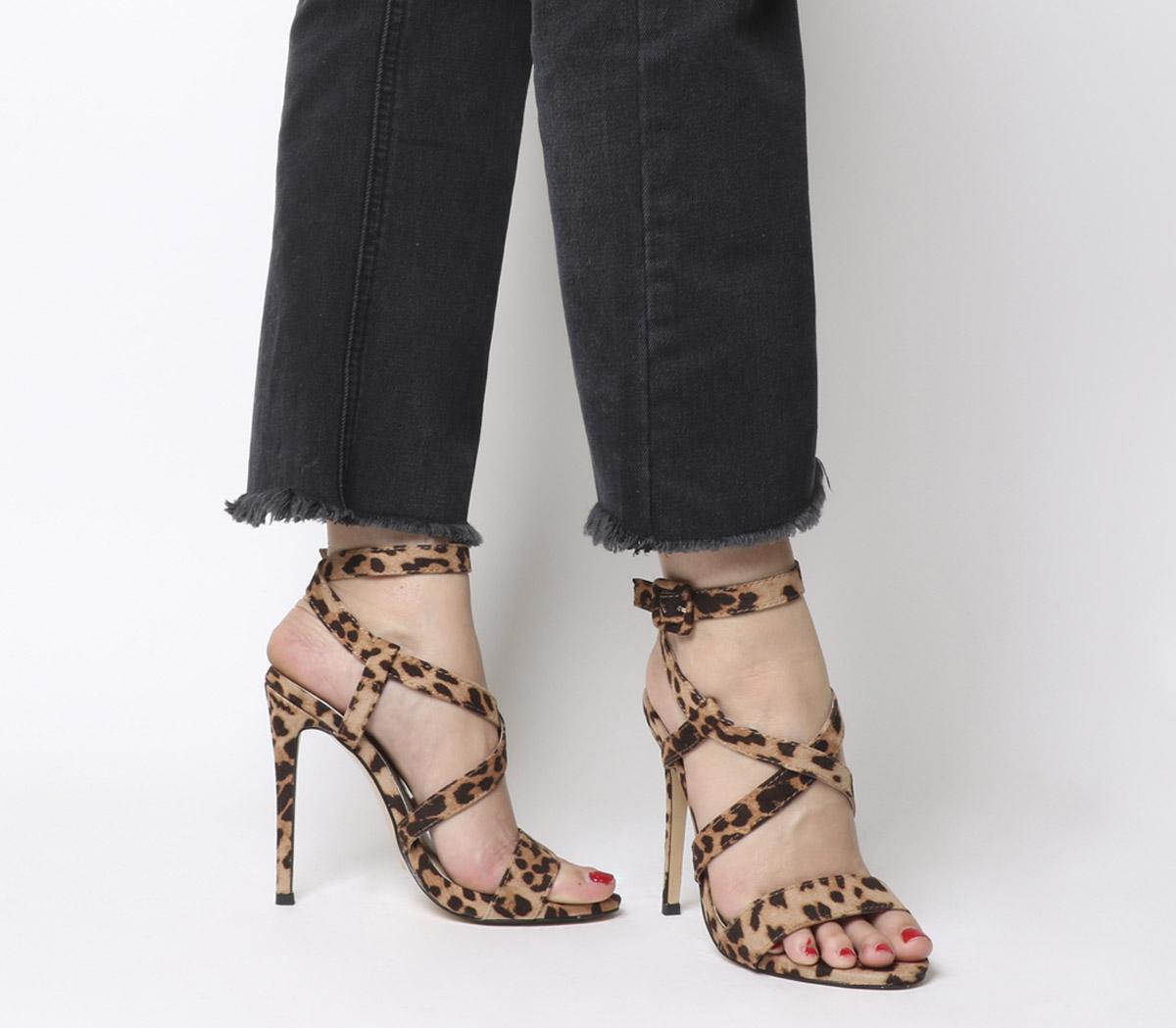 strappy leopard heels