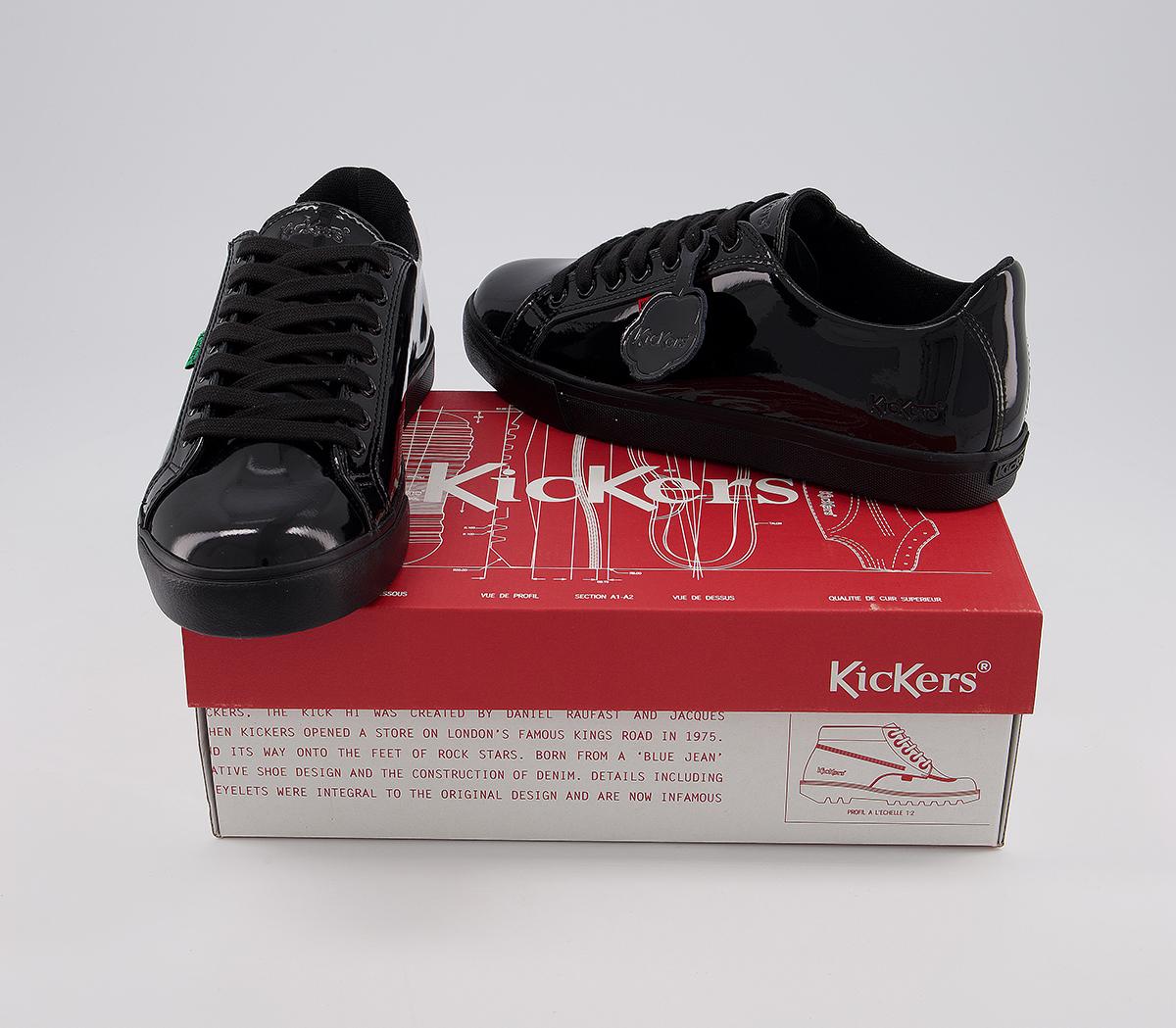 patent lace up kickers
