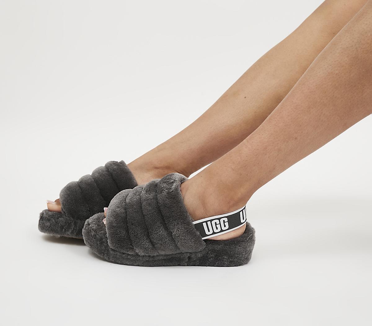 ugg slides fluffy