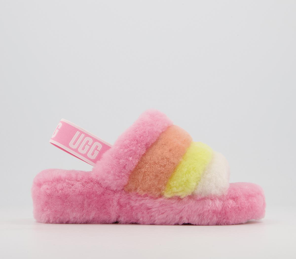 pink multi ugg slippers