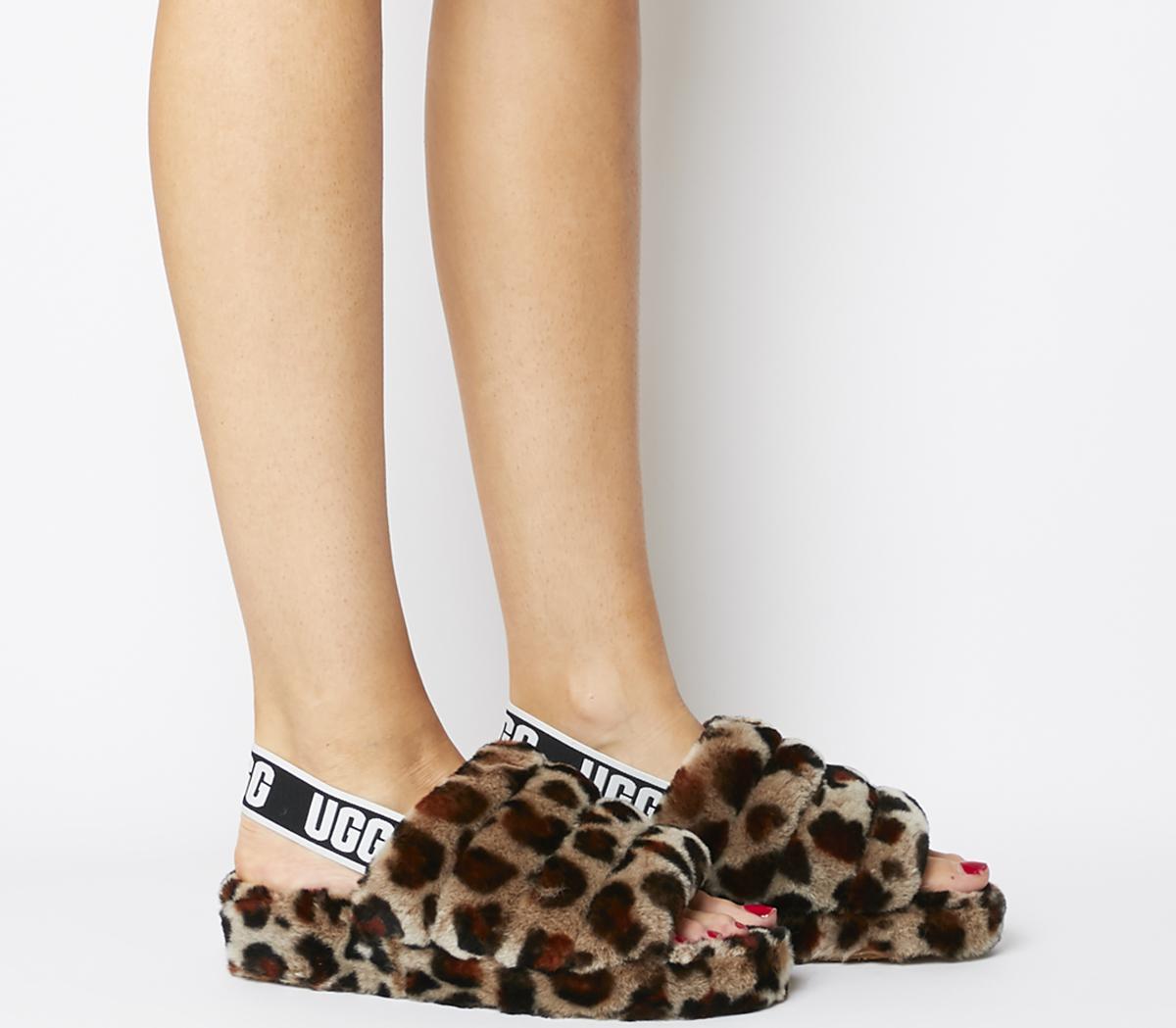 UGG Fluff Yeah Slides Leopard - Sandals
