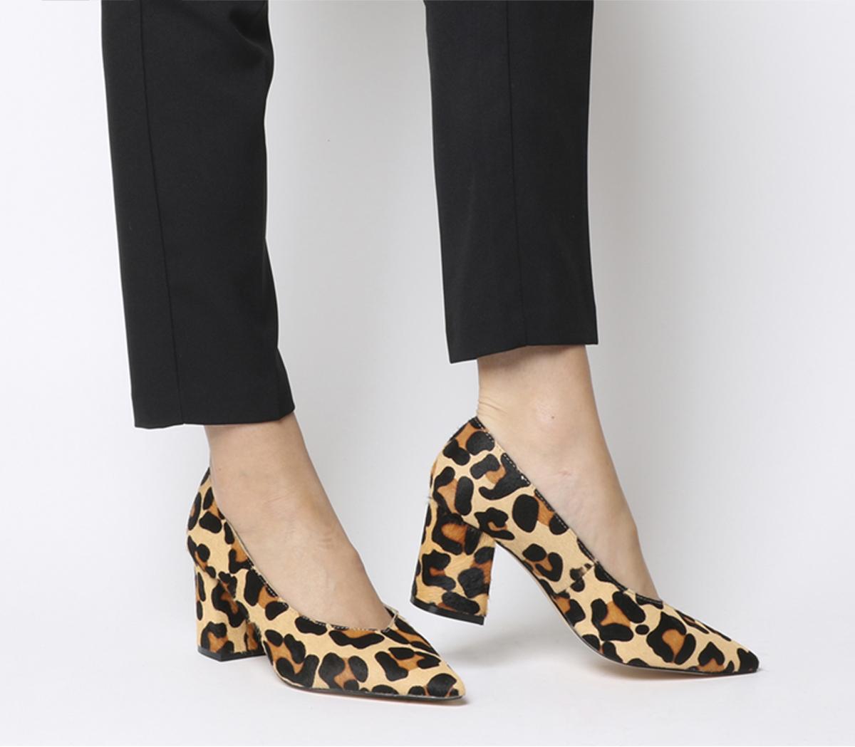block heel leopard pumps