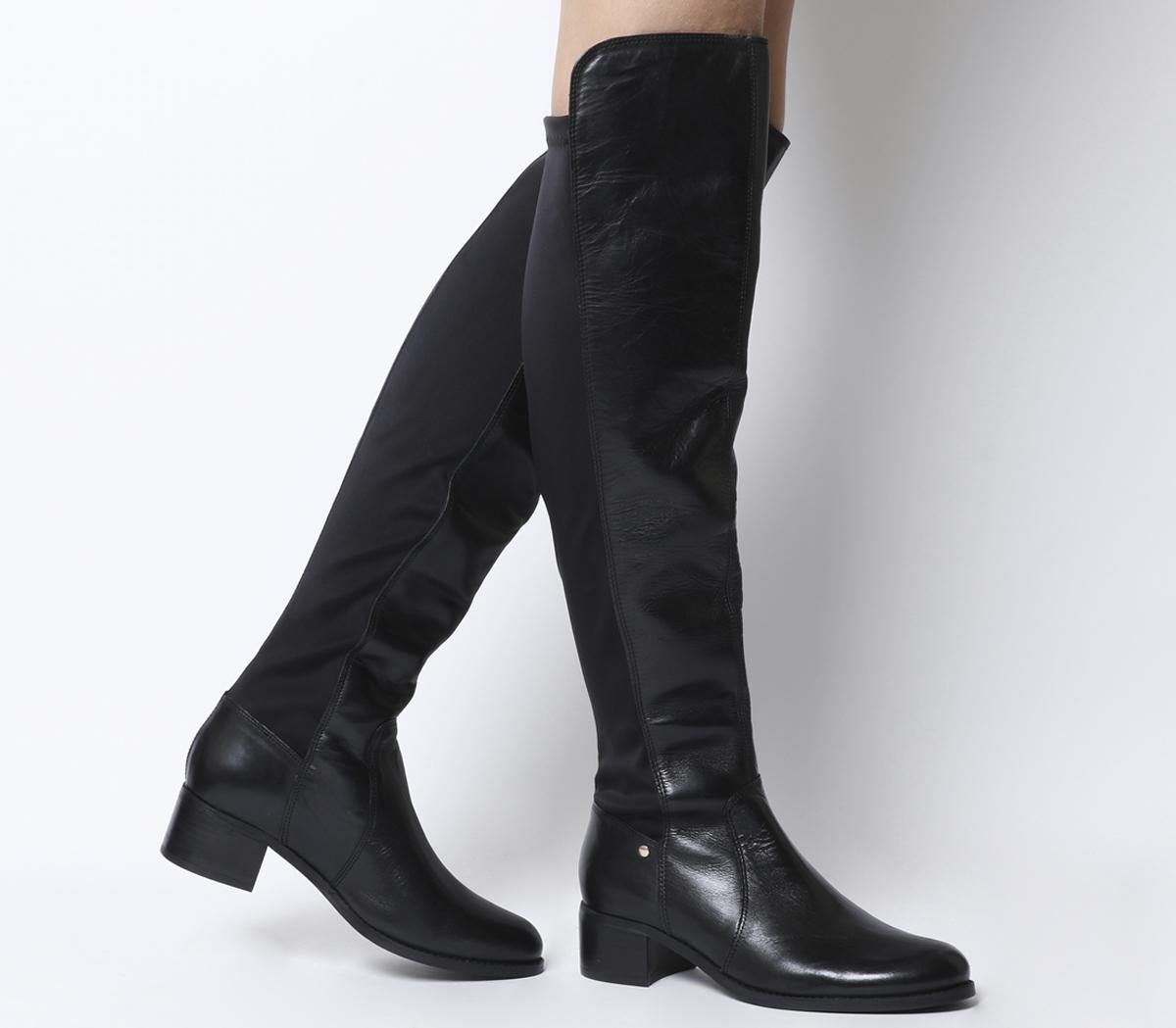 leather stretch boots