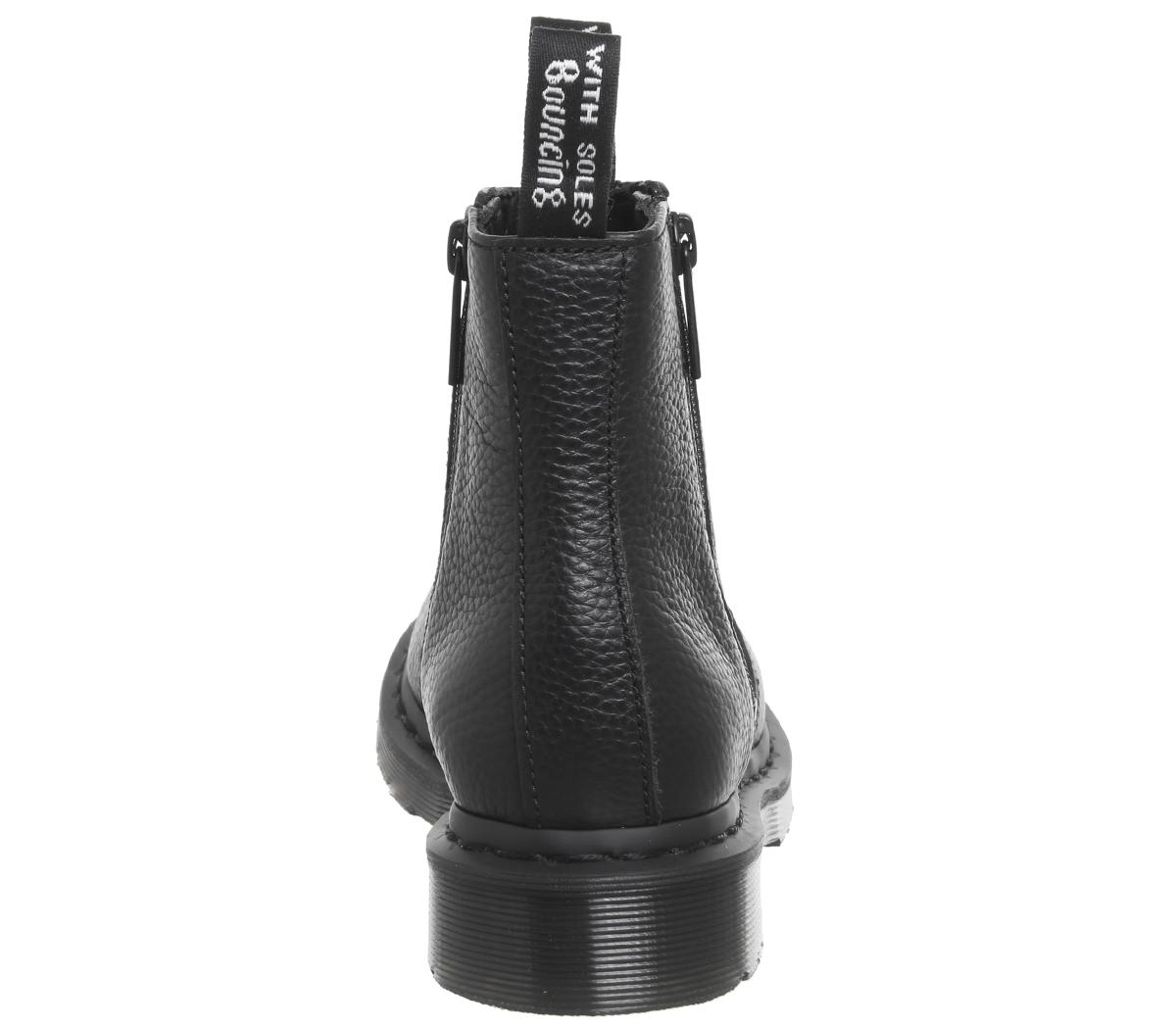 dr martens black 2976 zip chelsea boots