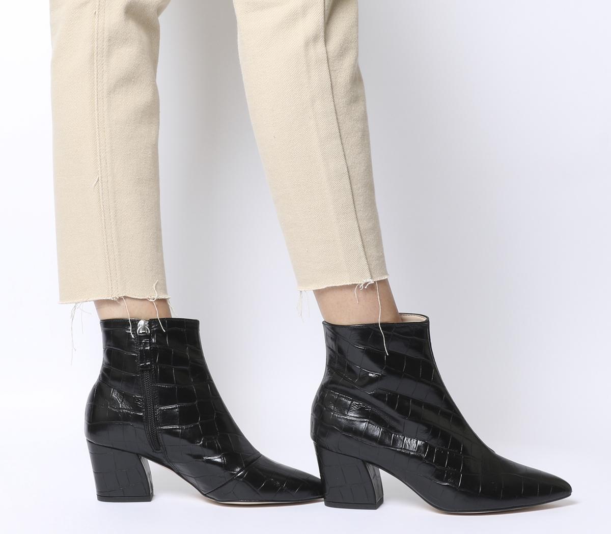 office aubergine boots