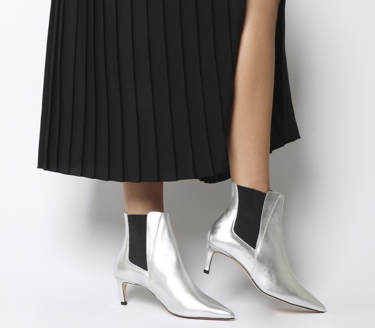 Office Attire Kitten Heel Chelsea Boots 