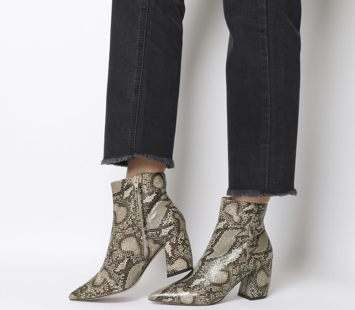 snake print womens boots
