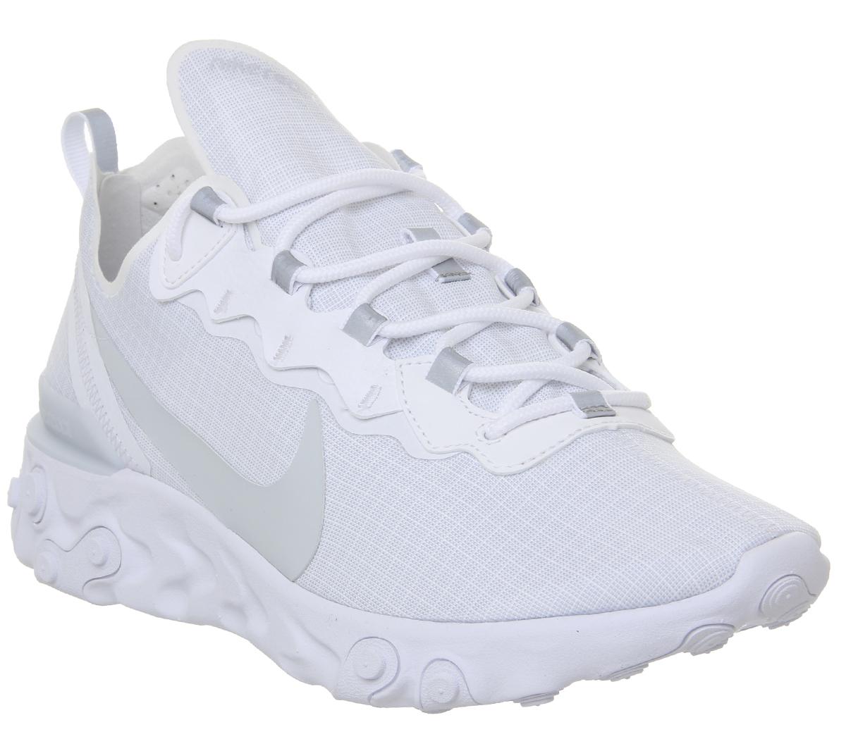 Nike React Element 55 Trainers White 