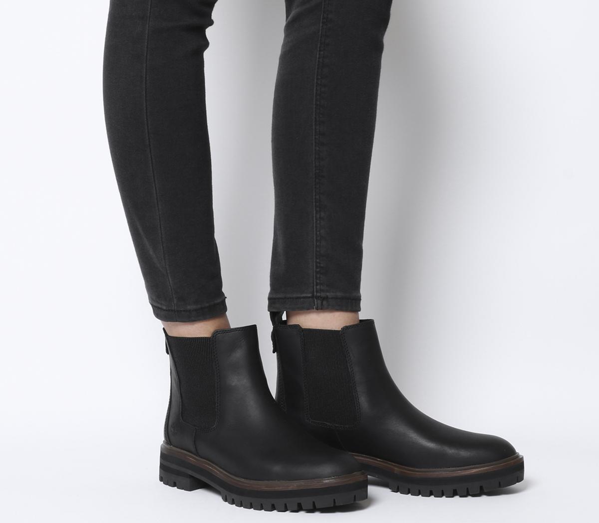 womens black timberland style boots