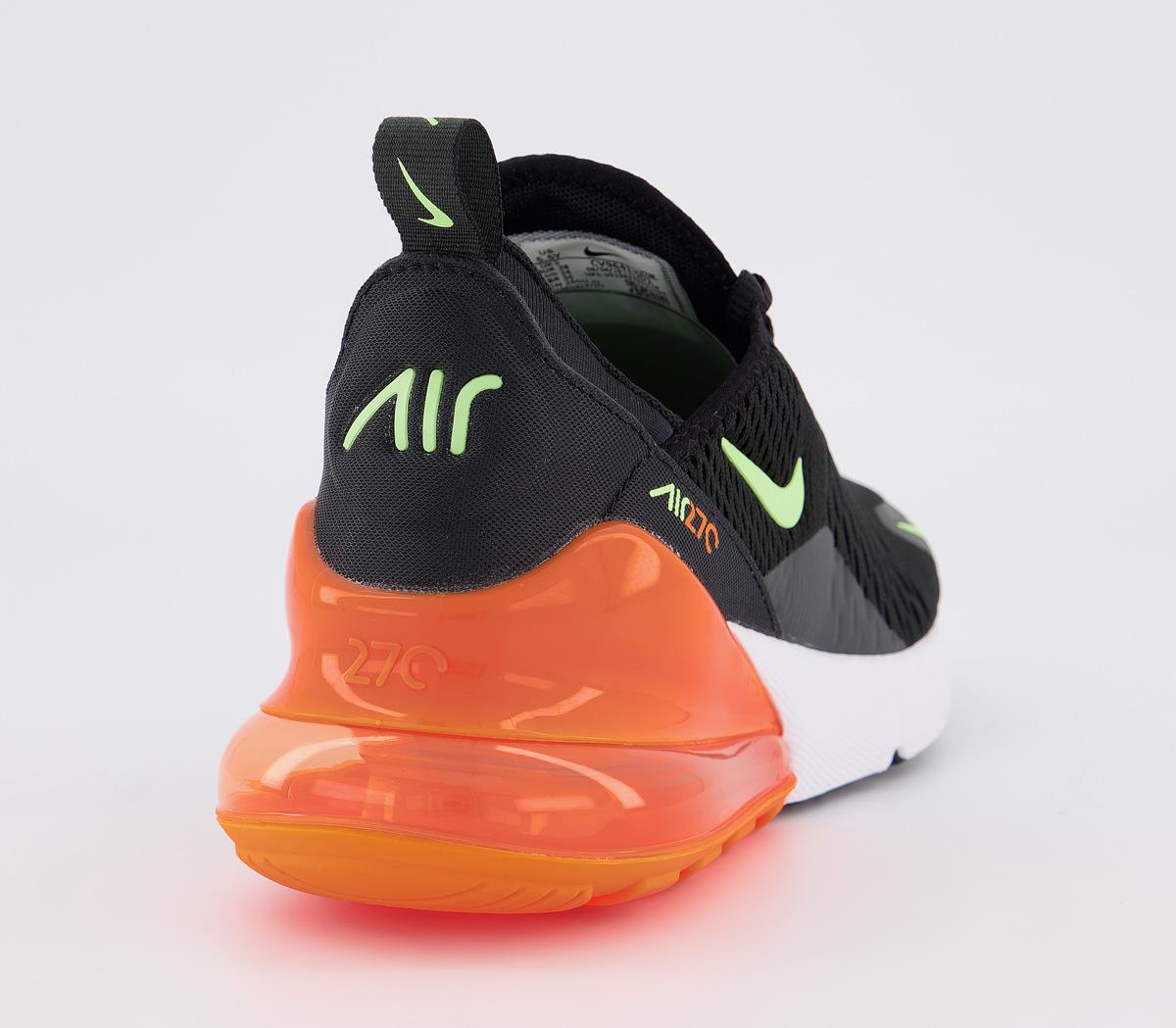 nike 270 green and orange