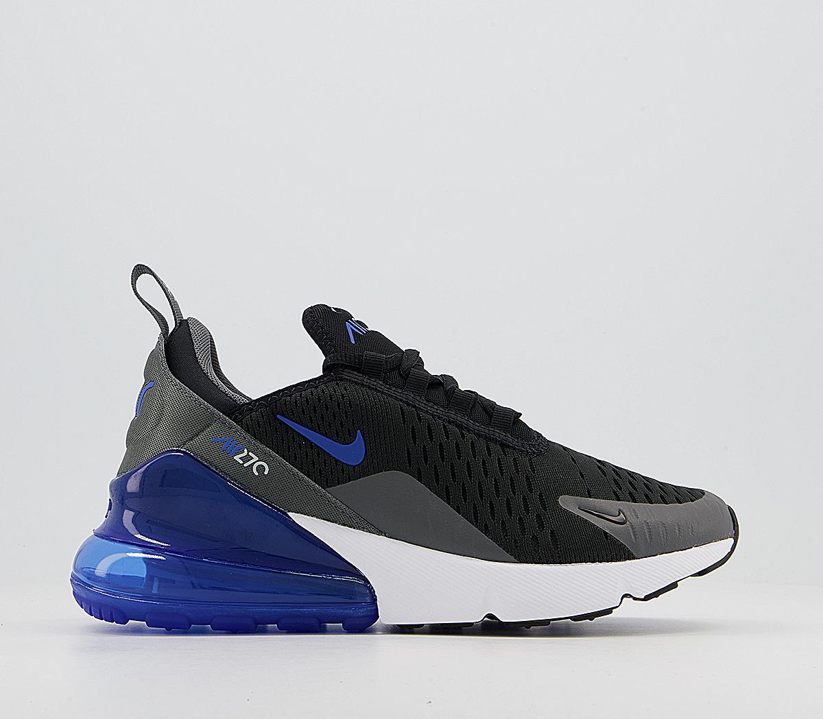 Nike Air Max 270 Gs Trainers Black Game Royal Iron Grey White - Unisex