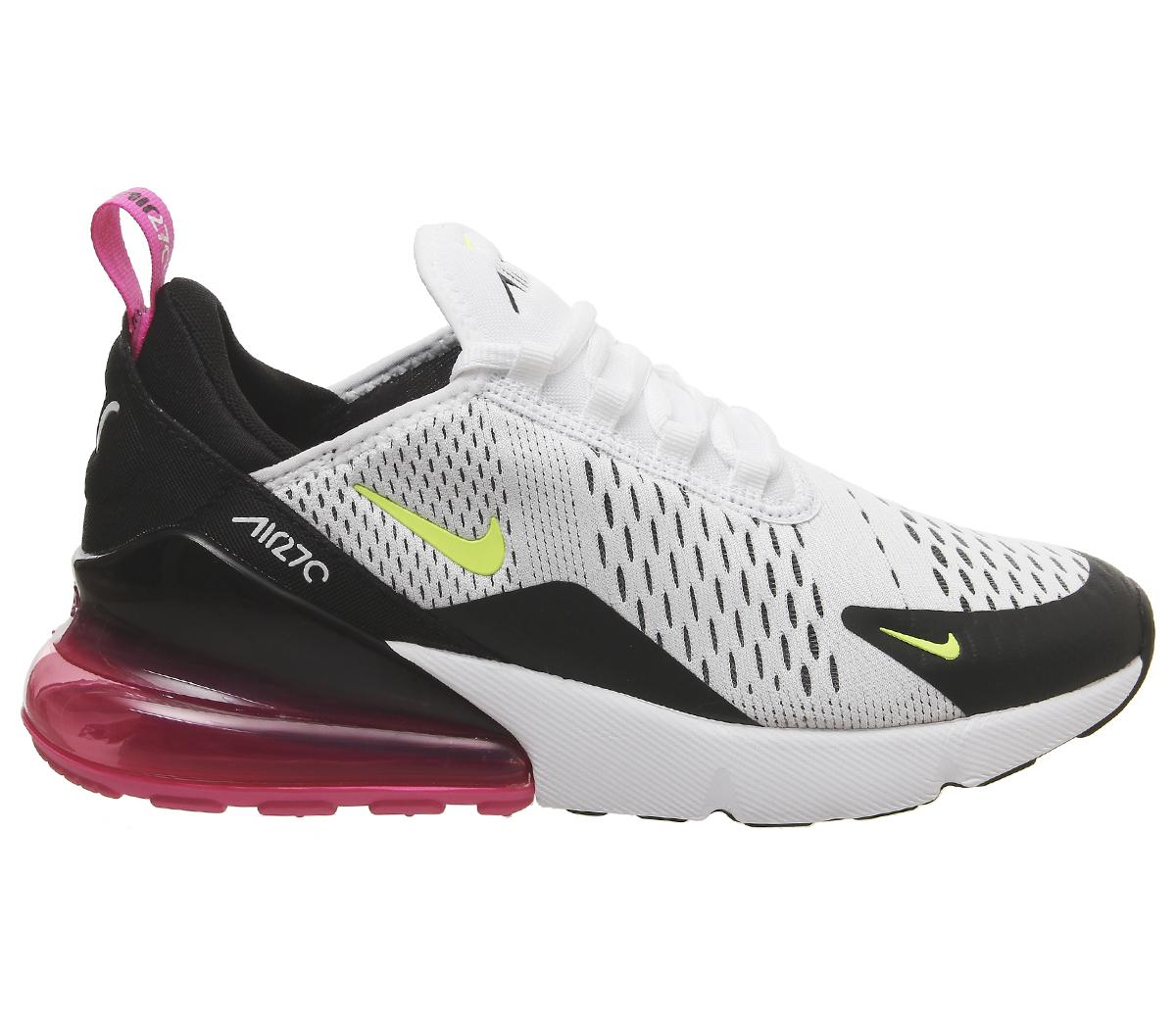 Nike Air Max 270 Gs White Volt Black Laser Fuchsia - Unisex