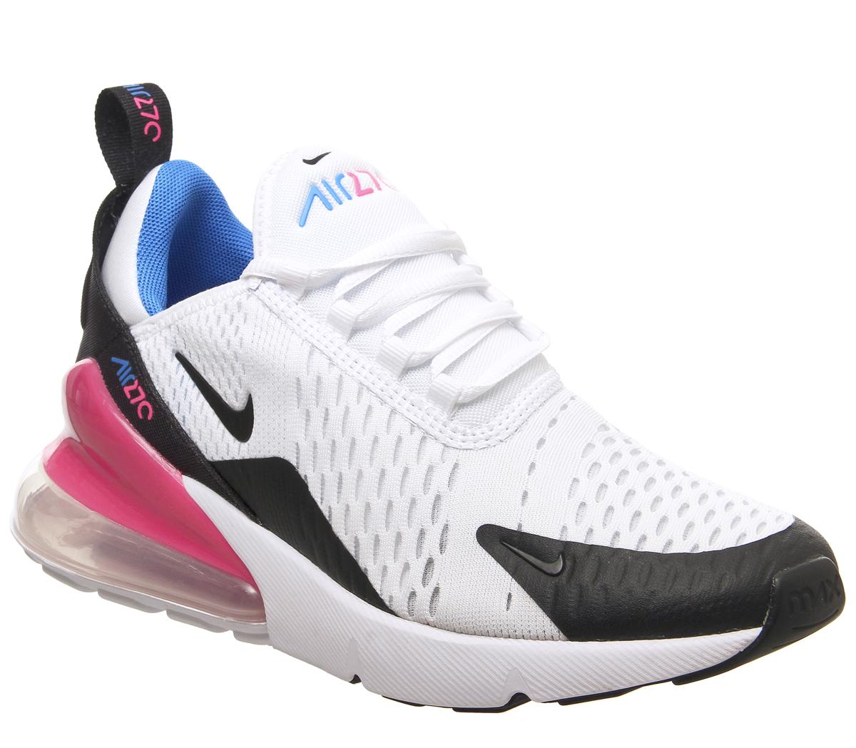 Nike Air Max 270 Gs White Black Hyper Pink Photo Blue Unisex