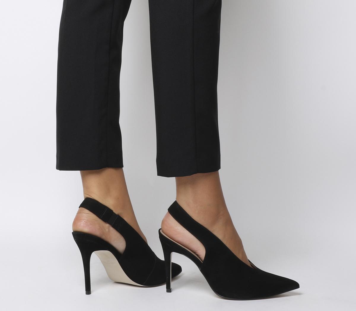 Office Mistress Slingback Point Heels 