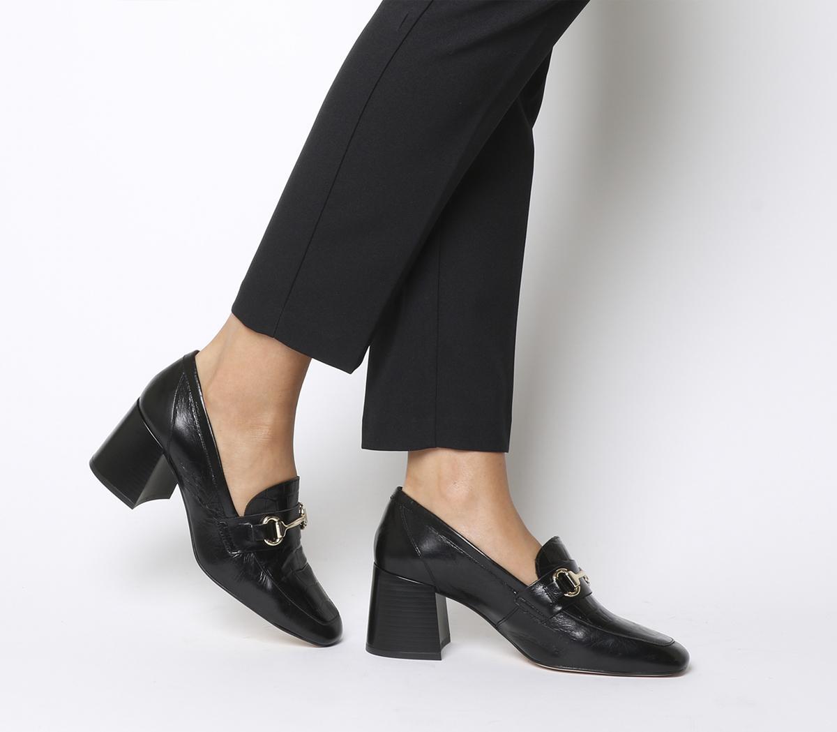 mid block heel black