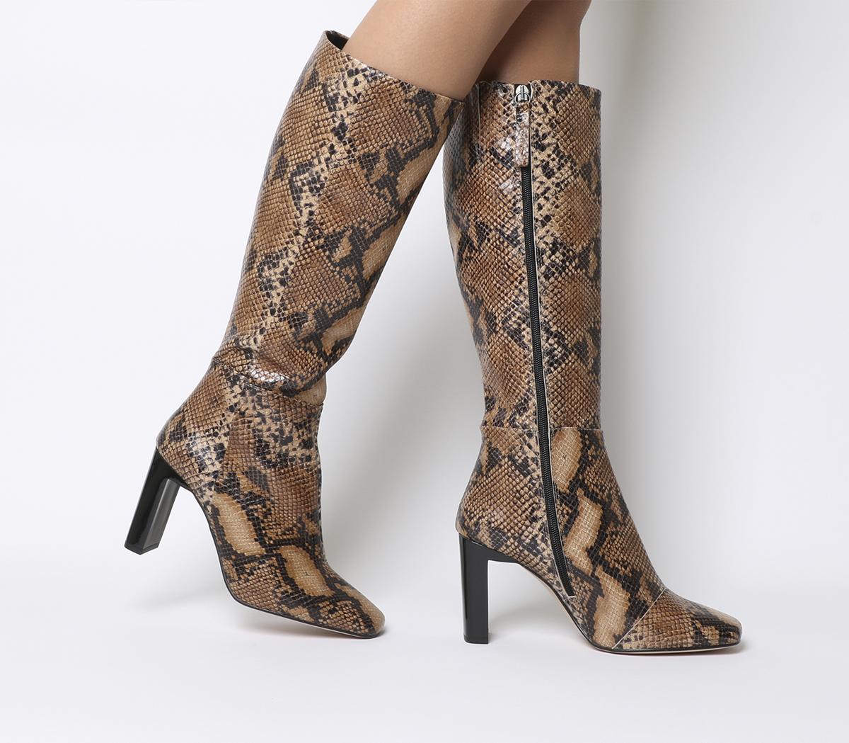 office snake print boots