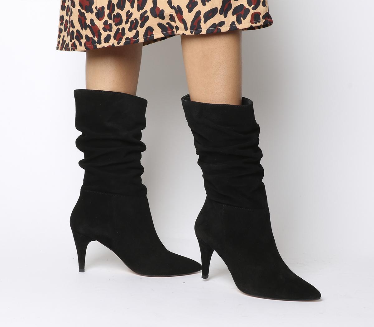 slouch boots suede