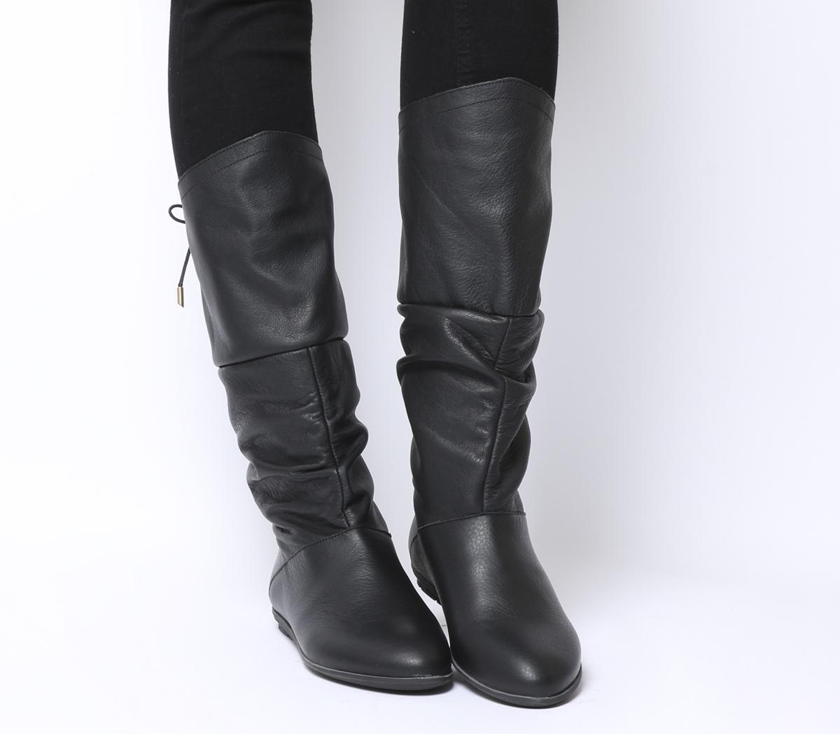 Details about   Elegant Faux Leather Womens Flat Back Zipper Riding Shoes Knee High Casual Boots