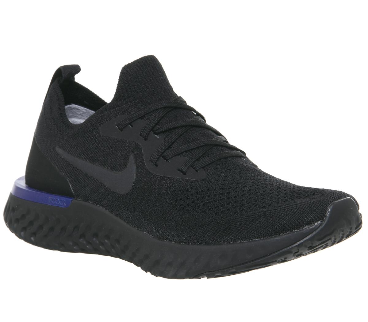 nike running epic react trainers in black