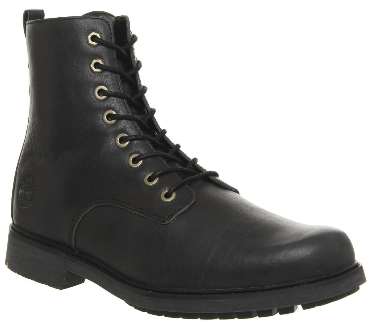 Lux Lace Up Boots Black Leather 