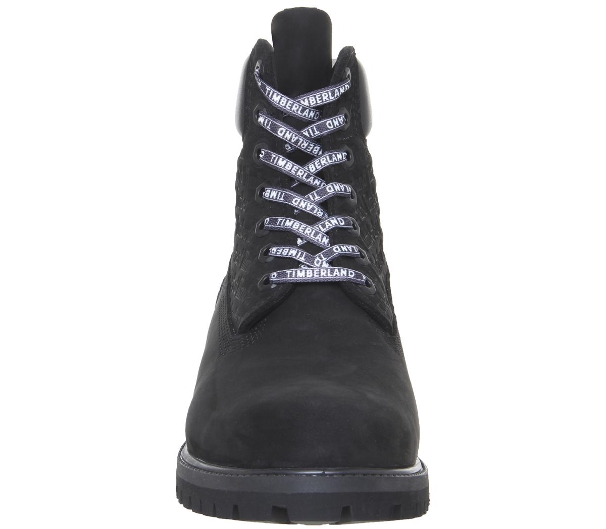 Timberland Logo 6 Inch Boots Black - Boots