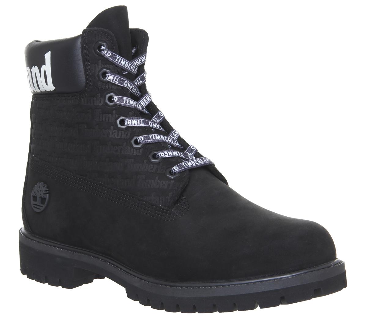 Timberland Logo 6 Inch Boots Black - Boots