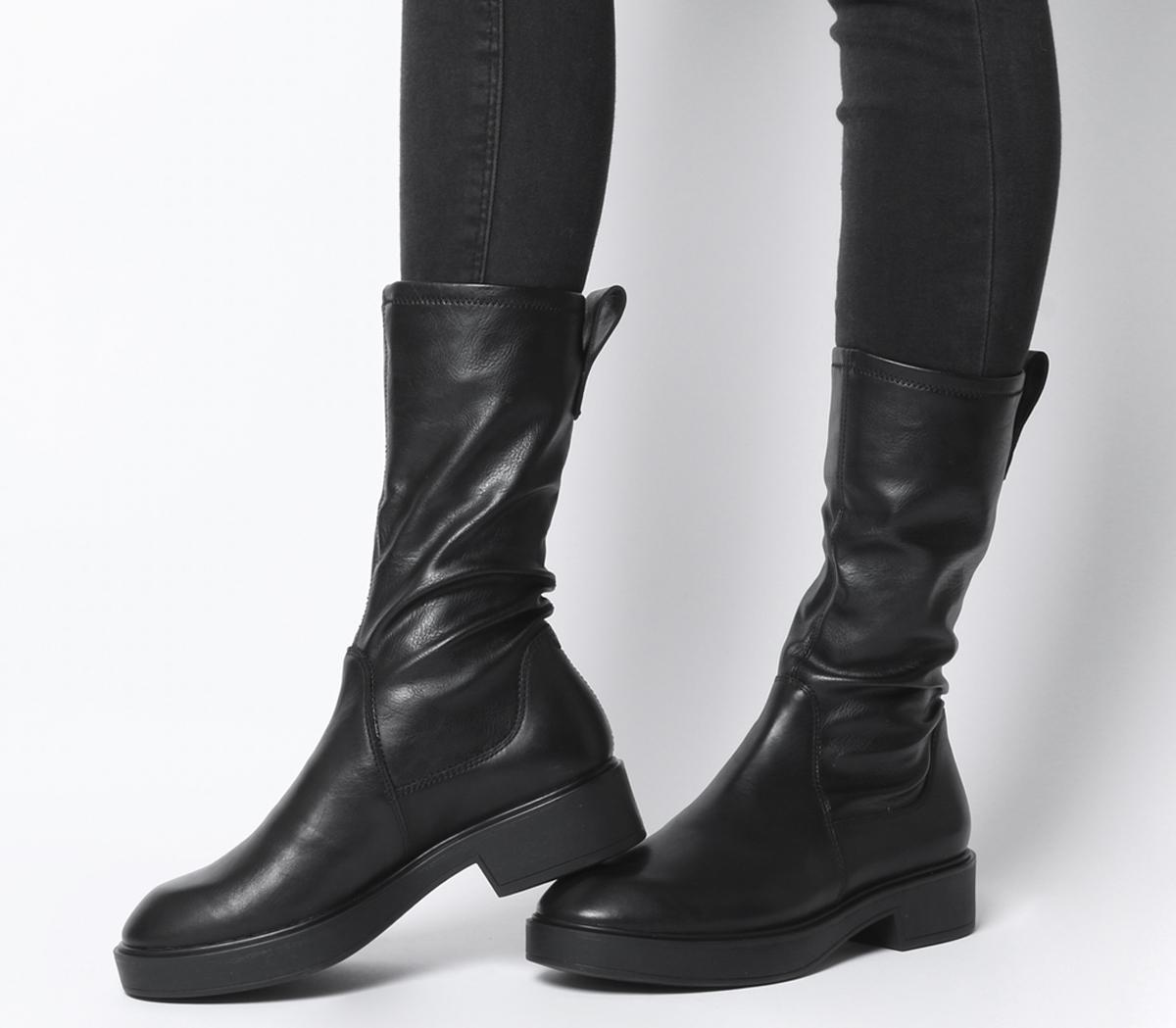 Vagabond Diane High Boots Black Leather - Ankle Boots