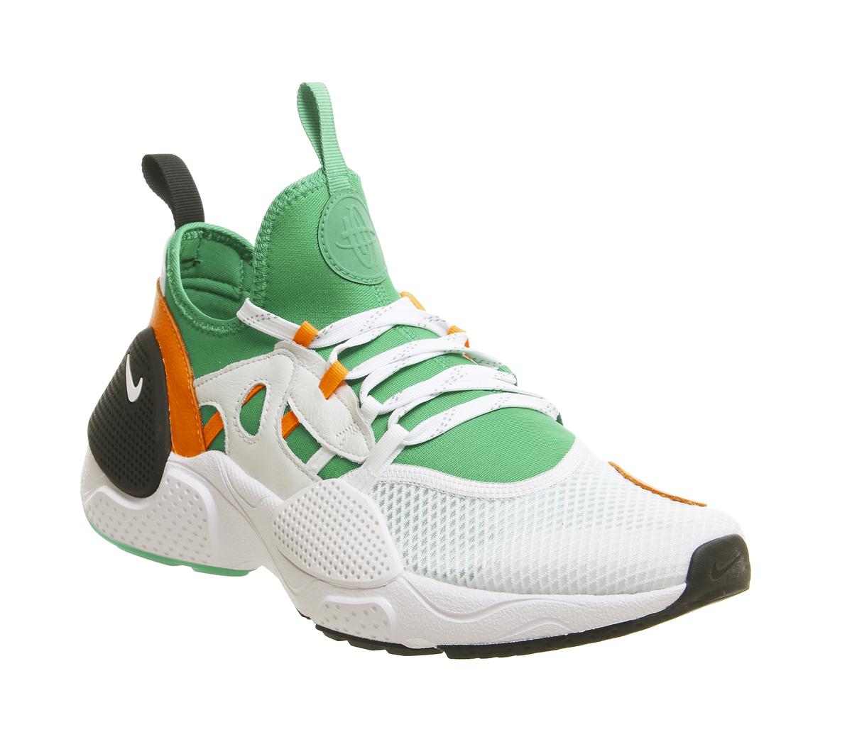 nike huarache green and orange