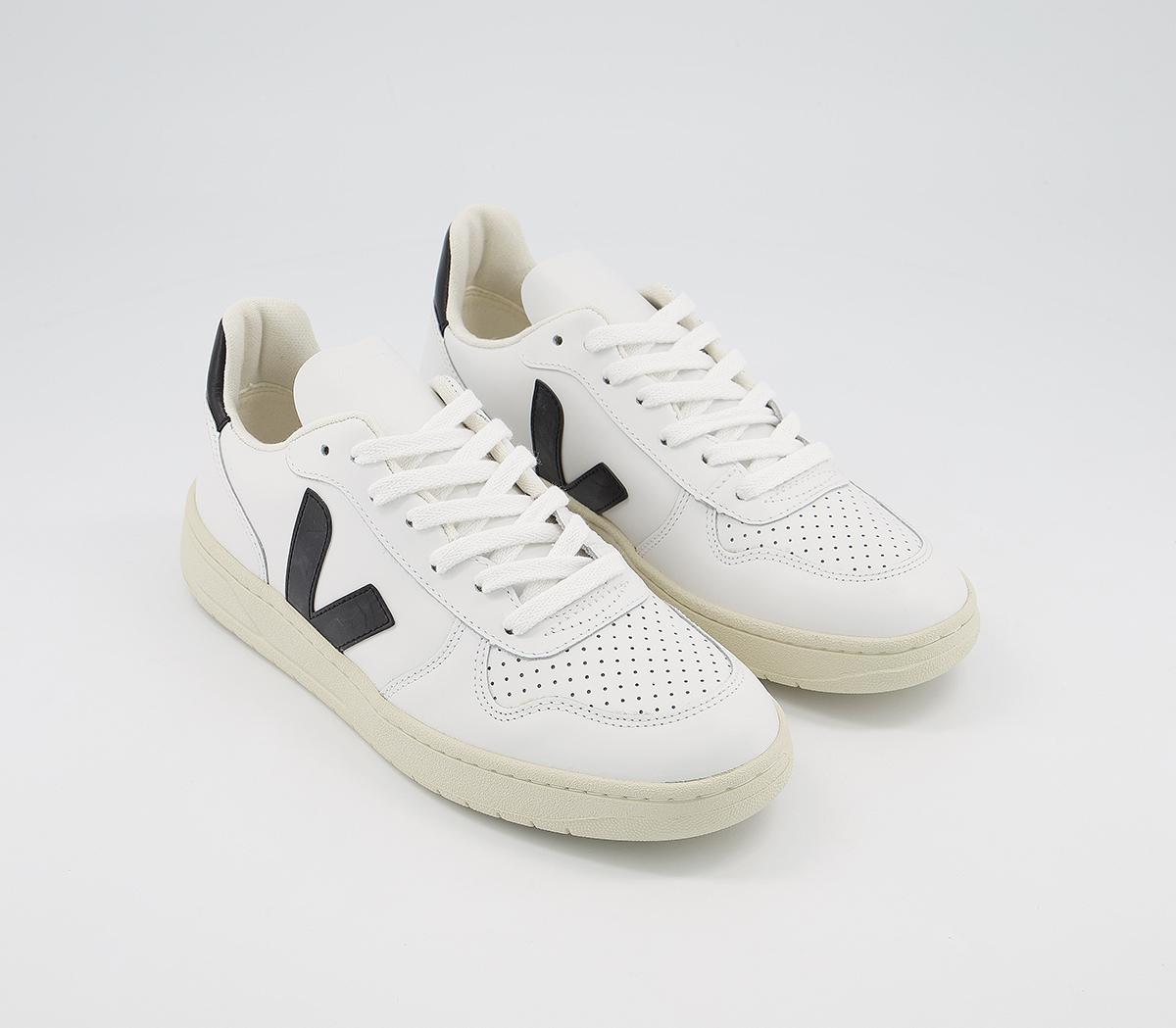 Veja V-10 Trainers White Black - His trainers