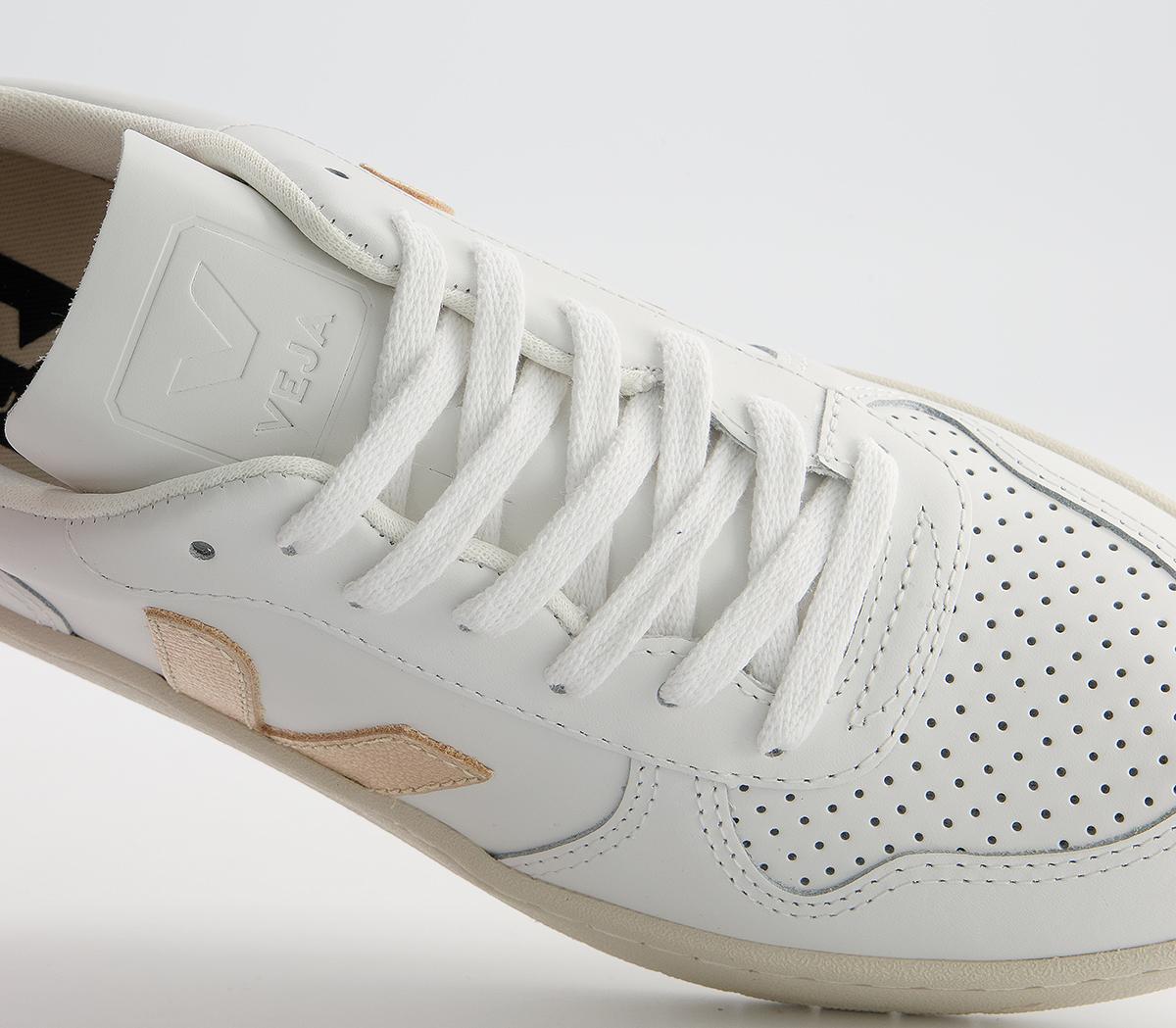 white trainers rose gold