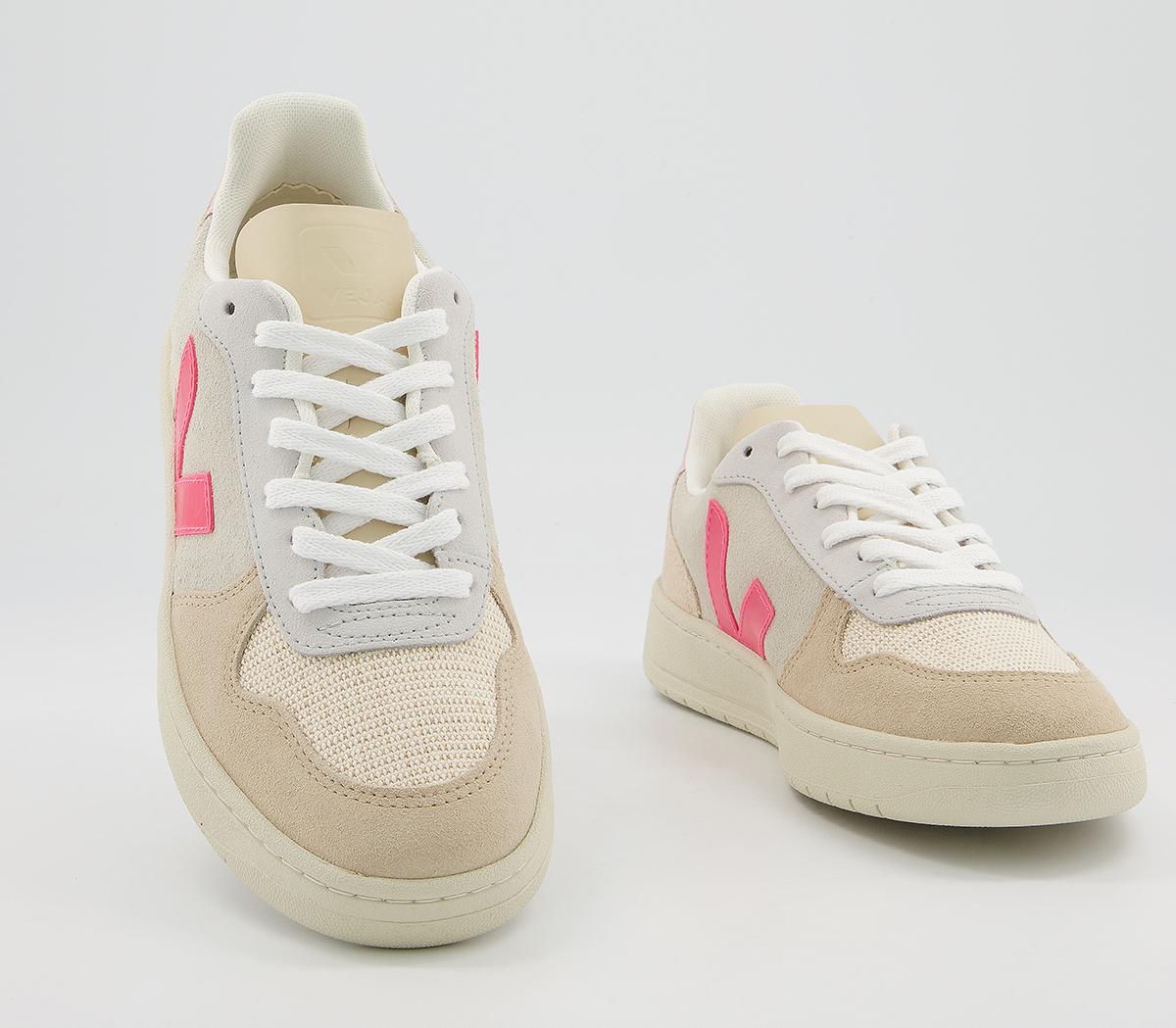 Veja V-10 Trainers Multico Natural Rose Fluo F - Hers trainers