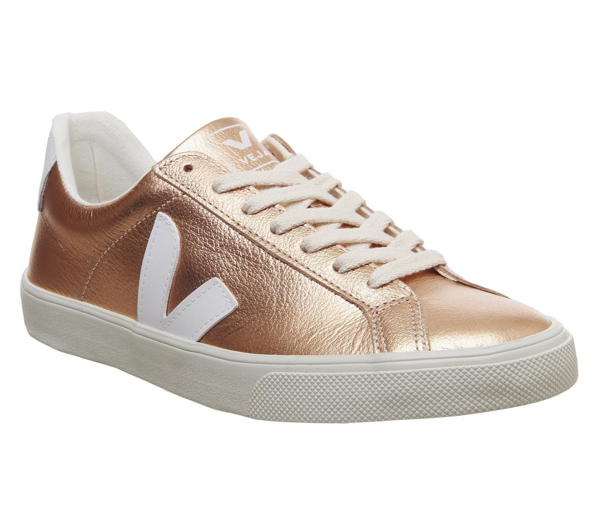 Veja Esplar Trainers Rose Gold White F - Hers trainers