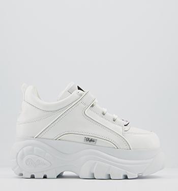 chunky white nike trainers