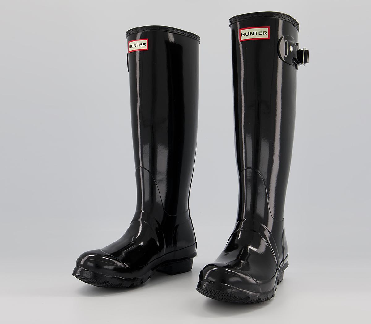 Hunter Original Tall Gloss Wellies W Black Gloss Wellies   3286201760 Dt1 