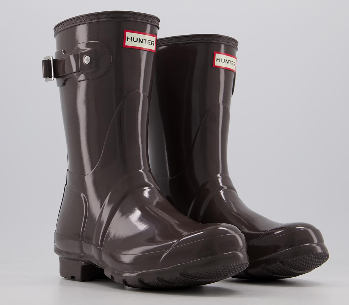 hunter short lace up wellies