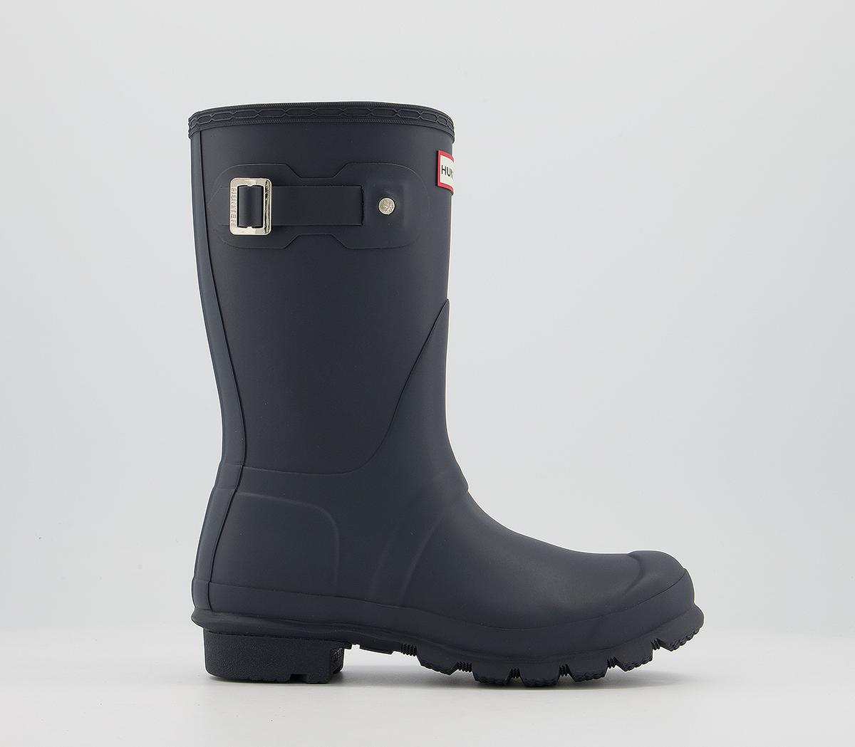 Hunter Original Short Wellies W Navy - Ankle Boots