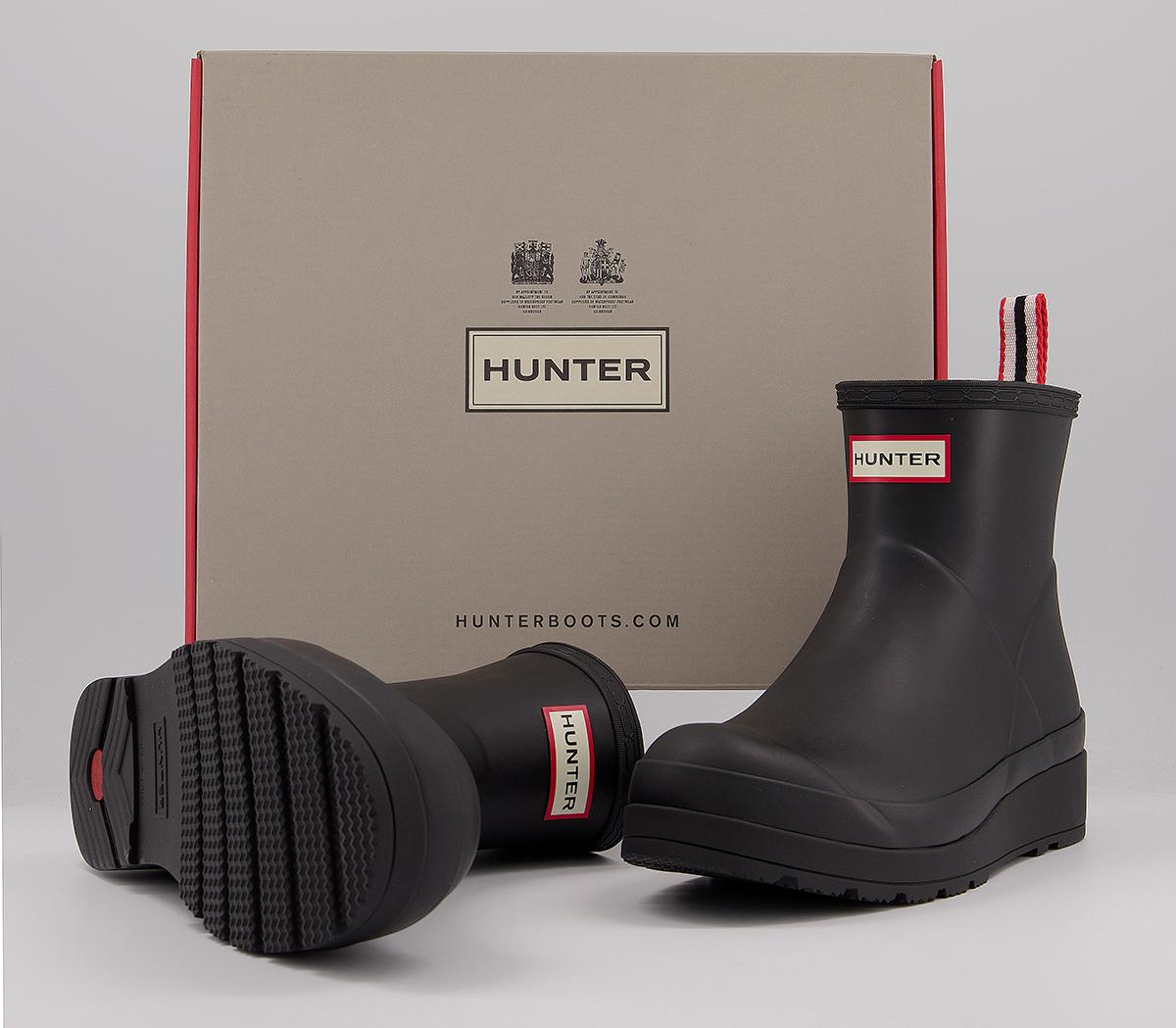 Hunter Original Play Short Boots Black Ankle Boots