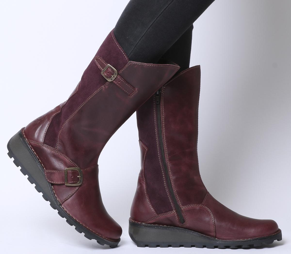 Fly London Mes Boots Purple Rug Leather 