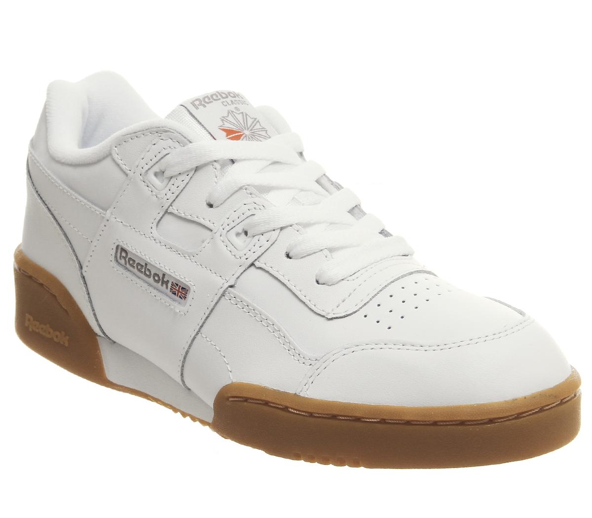 Reebok Workout Gs Trainers White Gum 