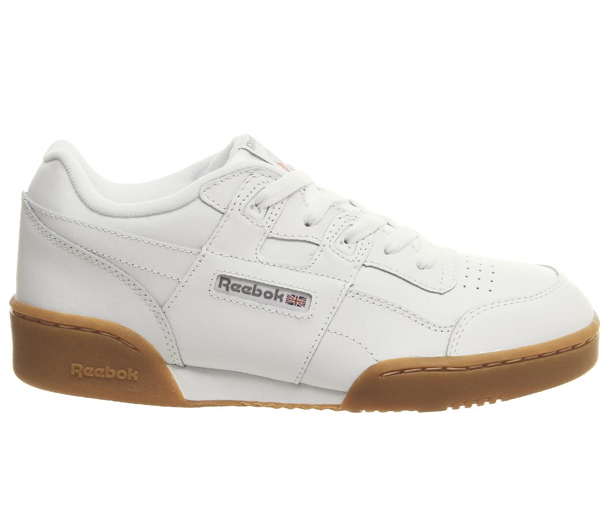 Reebok Workout Gs Trainers White Gum 