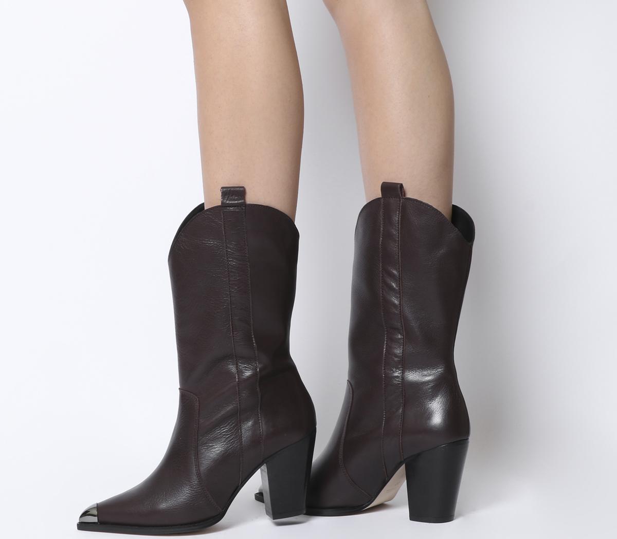 burgundy calf boots