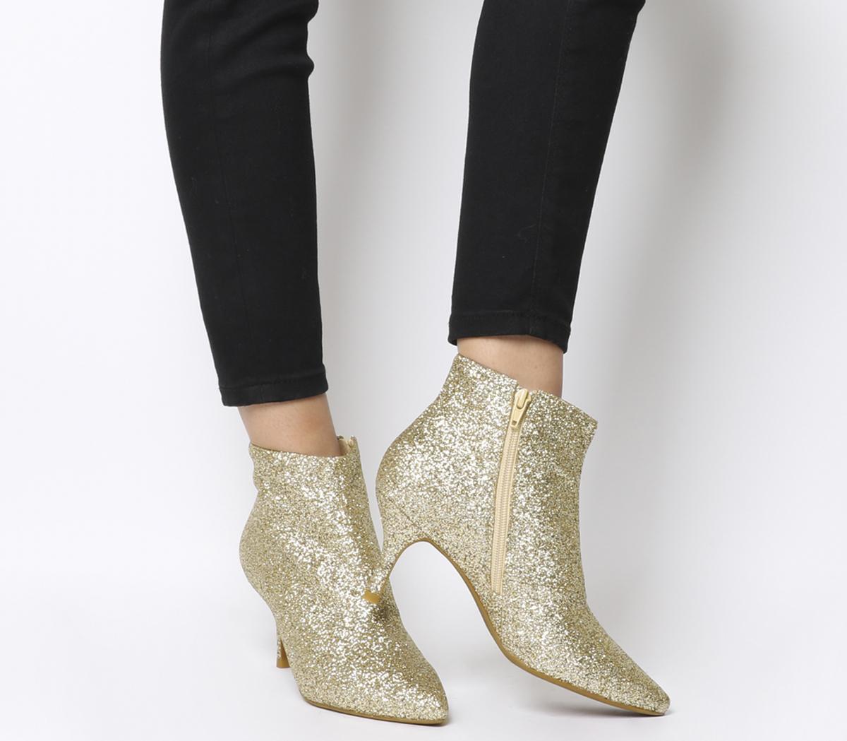 Shoe the Bear Abby Ankle Boots Gold 