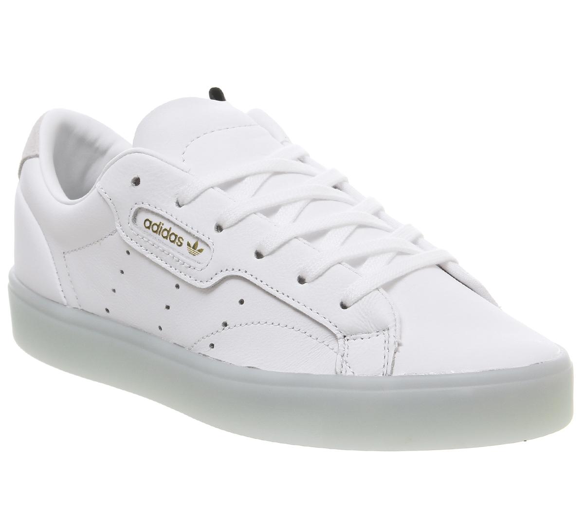 adidas white sleek trainers