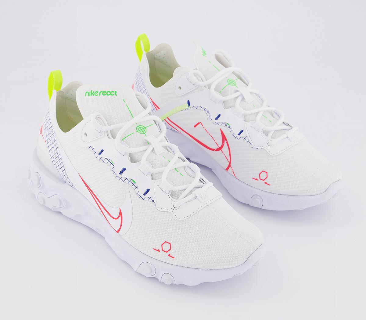 nike react element 55 sneakers in blue