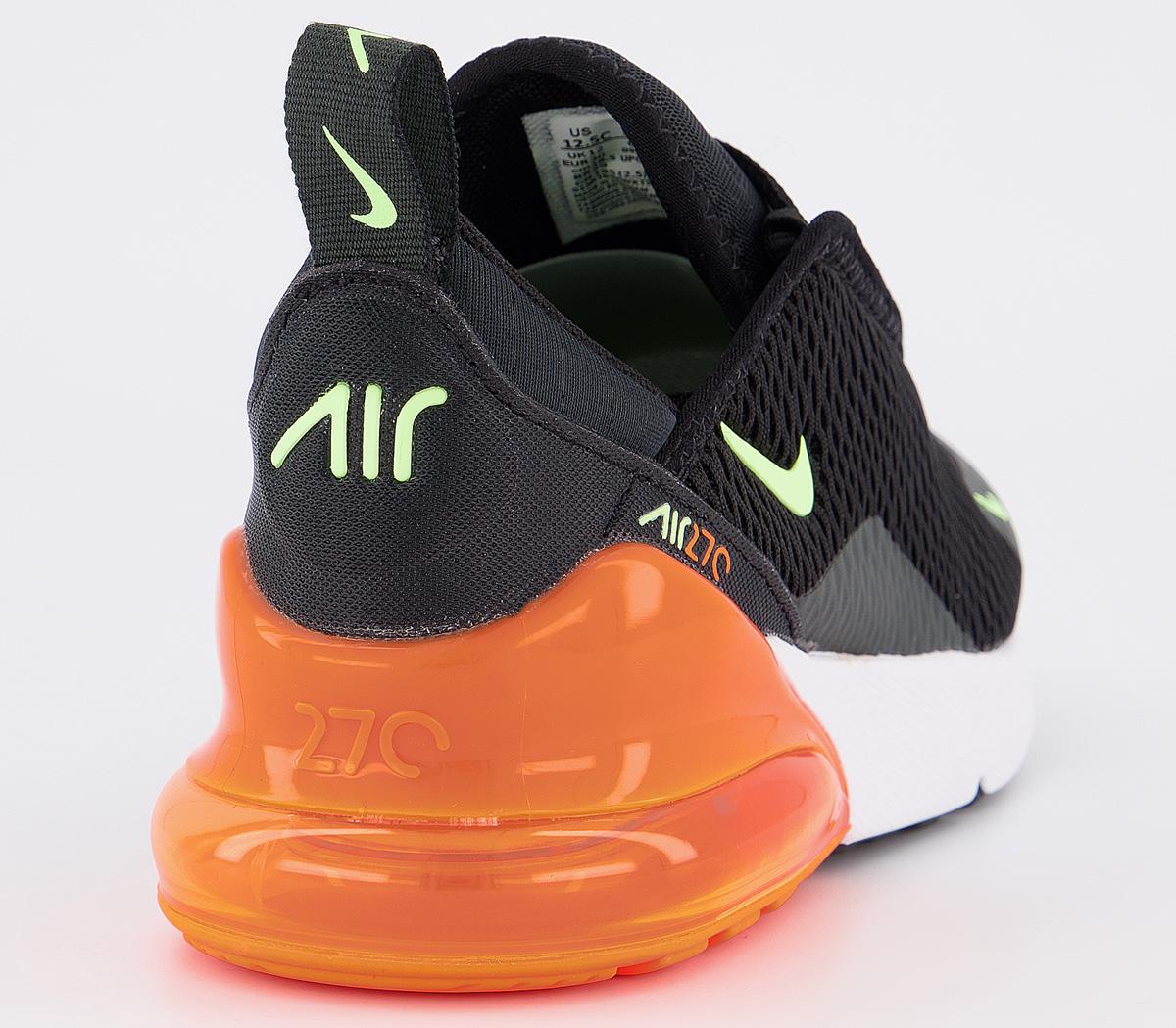 nike 270 green and orange