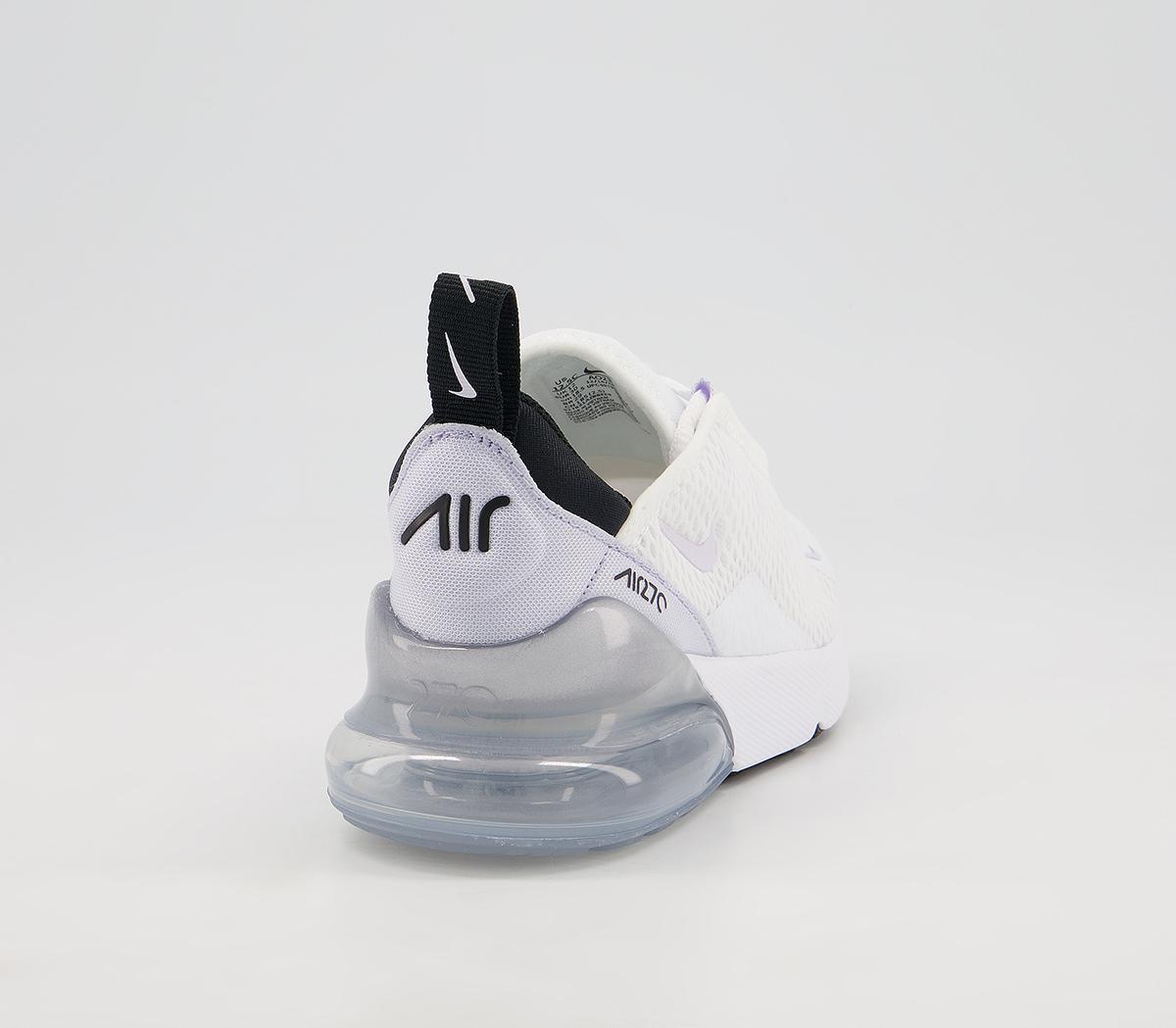 Nike Air Max 270 Ps Trainers White Pure Violet Black Metallic Silver - Unisex